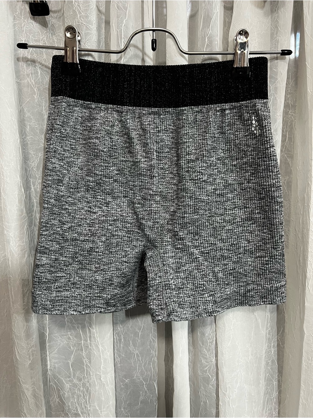 Free People Movement Gray Shorts with Black Waistband